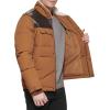 imageLevis mens Mixed Media Quilted Puffer Jacket With Sherpa Lined Collar Regular and Big amp Tall SizesWorker BrownFaux Leather