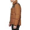 imageLevis mens Mixed Media Quilted Puffer Jacket With Sherpa Lined Collar Regular and Big amp Tall SizesWorker BrownFaux Leather