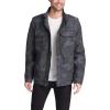 imageLevis mens Washed Cotton Military Jacket Regular amp Big amp Tall SizesBlue Camo Filled