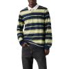 imageLevis Mens Classic Long Sleeve Rugby ShirtNew Fuse Stripe Navy Blazer