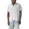 imageLevis Mens Short Sleeve Classic Western ShirtNew Earl Plaid Forgetmenot