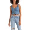 imageLevis Womens Charlie Denim Crop TopNew Indigo Stonewash