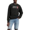 imageLevis mens Relaxed Graphic Crewneck Sweatshirt501 Logo Outline Crew Caviar