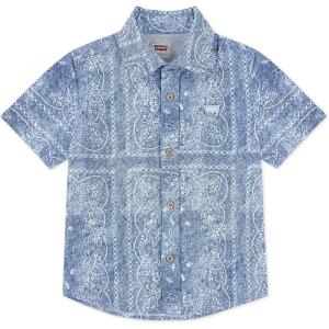 imageLevis Boys Short Sleeve Woven Button Up ShirtVintage Indigo