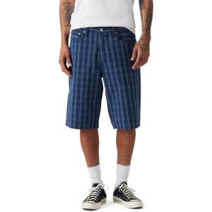 imageLevis Mens 469 Loose Straight Denim Shorts Also Available in Big amp TallLightsaber Plaid Navy Blazer Canvas