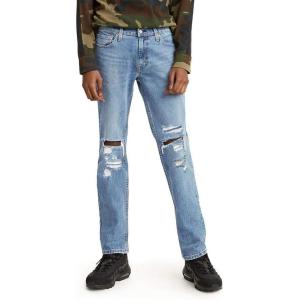imageLevis Mens 511 Slim Fit Jeans Also Available in Big amp TallWolf Pump the Jam Destructed Advanced Stretch