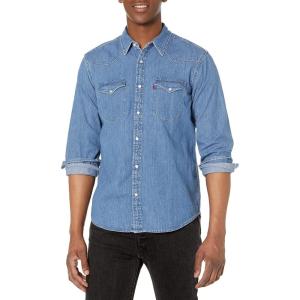 imageLevis Mens Classic Western Shirt Also Available in Big amp TallFranklin Stone Wash