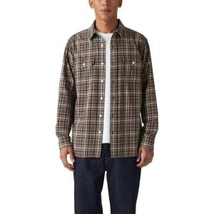 imageLevis Mens Classic Worker Long Sleeve ShirtAllia Plaid Navy Blazer Twill