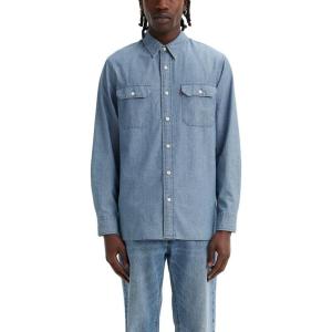 imageLevis Mens Classic Worker Long Sleeve ShirtBillie Light Chambray