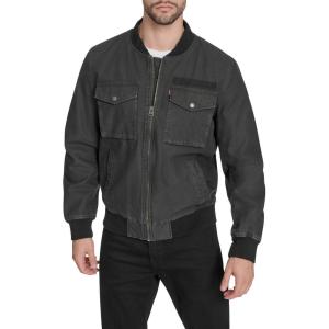imageLevis Mens Flight Satin Unfilled Ma1 BomberCharcoal Cotton