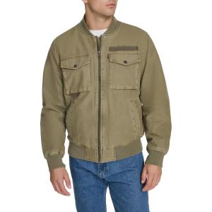 imageLevis Mens Flight Satin Unfilled Ma1 BomberLight Olive Cotton