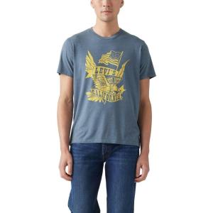 imageLevis Mens Graphic Tee Also Available in Big amp TallAmericana Eagles Banner Vintage Indigo