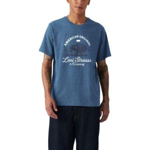 imageLevis Mens Graphic Tee Also Available in Big amp TallNew Enterprise Electric Blue Heather