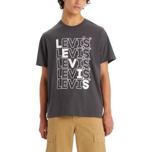 imageLevis Mens Graphic Tee Also Available in Big amp TallNew Ssnl Stairstep Hl Logo Black Oyster
