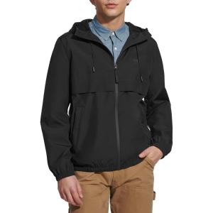 imageLevis Mens Hooded Rain Jacket amp WindbreakerBlack