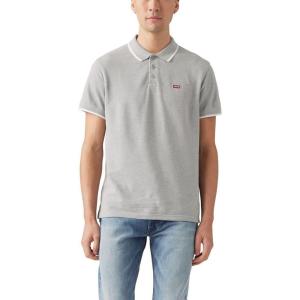imageLevis Mens Housemark PoloQuarter Tipping Mid Tone Grey Heather