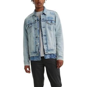 imageLevis Mens TruckerNew Light Indigo Destructed
