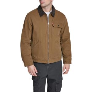 imageLevis Mens Workwear Cotton Canvas Corduroy Collar Depot JacketBrown Lightweight
