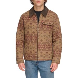 imageLevis Mens Workwear Cotton Canvas Corduroy Collar Depot JacketGeometric Print