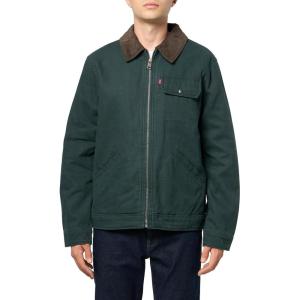 imageLevis Mens Workwear Cotton Canvas Corduroy Collar Depot JacketGreen Gables Quilt Lined