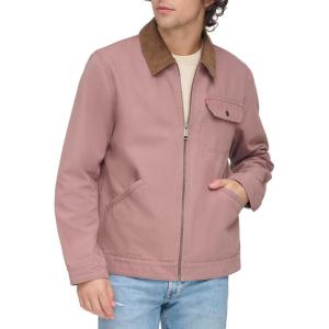 imageLevis Mens Workwear Cotton Canvas Corduroy Collar Depot JacketMauve Lightweight