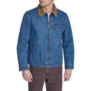 imageLevis Mens Workwear Cotton Canvas Corduroy Collar Depot JacketMedium Wash Denim Lightweight