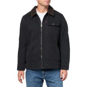 imageLevis Mens Workwear Cotton Canvas Corduroy Collar Depot JacketNavy Quilt Lined