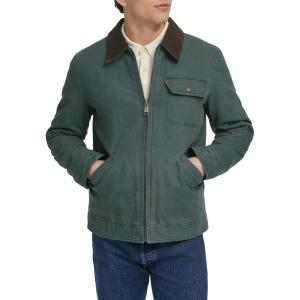 imageLevis Mens Workwear Cotton Canvas Corduroy Collar Depot JacketUrban Chic Quilt Lined