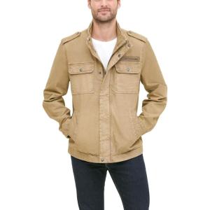 imageLevis mens Washed Cotton Military Jacket Regular amp Big amp Tall SizesLight Khaki Unfilled