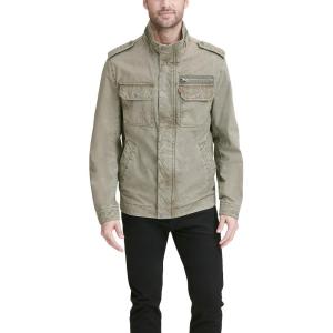 imageLevis mens Washed Cotton Military Jacket Regular amp Big amp Tall SizesLight Olive Unfilled