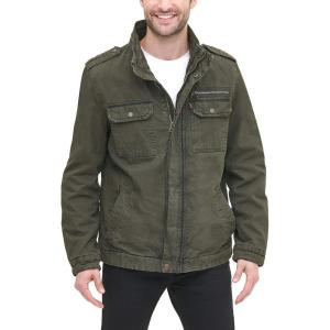 imageLevis mens Washed Cotton Military Jacket Regular amp Big amp Tall SizesOlive Unfilled