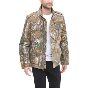 imageLevis mens Washed Cotton Military Jacket Regular amp Big amp Tall SizesReal Tree Filled