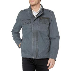 imageLevis mens Washed Cotton Military Jacket Regular amp Big amp Tall SizesWashed Indigo Unfilled