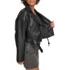 imageLevis Womens Faux Leather Cropped Moto JacketBlack