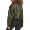 imageLevis Womens Faux Leather Cropped Moto JacketForest