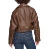 imageLevis Womens Faux Leather Cropped Moto JacketSaddle