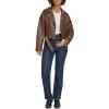 imageLevis Womens Faux Leather Cropped Moto JacketSaddle
