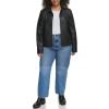 imageLevis Womens Faux Leather Motocross Racer Jacket Standard and PlusBlack Latch Collar