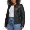 imageLevis Womens Faux Leather Motocross Racer Jacket Standard and PlusBlack Latch Collar