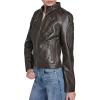 imageLevis Womens Faux Leather Motocross Racer Jacket Standard and PlusBrown