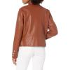 imageLevis Womens Faux Leather Motocross Racer Jacket Standard and PlusCamel Brown Latch Collar