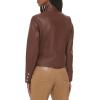 imageLevis Womens Faux Leather Motocross Racer Jacket Standard and PlusChocolate Brown