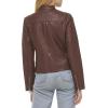 imageLevis Womens Faux Leather Motocross Racer Jacket Standard and PlusDark Brown
