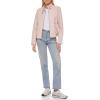 imageLevis Womens Faux Leather Motocross Racer Jacket Standard and PlusPeach Blossom Latch Collar