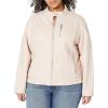 imageLevis Womens Faux Leather Motocross Racer Jacket Standard and PlusPeach Blush
