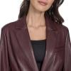 imageLevis Womens Faux Leather Single Breasted BlazerOxblood