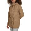 imageLevis Womens Four Pocket Hooded Military JacketCamel Cotton