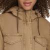 imageLevis Womens Four Pocket Hooded Military JacketCamel Cotton