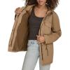 imageLevis Womens Four Pocket Hooded Military JacketCamel Cotton