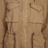 imageLevis Womens Four Pocket Hooded Military JacketCamel Cotton